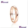 Solitaire Ring Solitaire Ring Nuncad 4Mm Tungsten Carbide Surface Polished Rhombus Shaped Batch Rose Gold Plating Side Step Steel Wedd Dhdlj