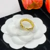 Designer Gold Ring Luxury Women Open Ring Classic Diamond Engagement Ring High Quality Exquisite Lady Jewelry Valentine Christmas Gift Wholesale