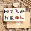 50pcs-pakowy Rainbow Animals naklejki wodoodporne winylowe naklejki do bagażu butelka do butelki laptop samochod