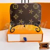 Cartera de calidad con espejo, Cartera de cuero genuino con flores negras para hombre, tarjetero de diseñador, carteras de lujo, tarjetero en relieve