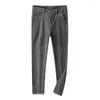 Pantaloni da uomo in pile invernale caldo velluto a coste per spessi casual business moda velluto elastico nero grigio verde