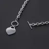 Pendant Necklaces Avanlin heart-shaped toggle necklace silver stainless steel pendant neck chain necklace jewelry for women and girls