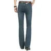 Mäns jeans 2023 Business Casual Pants Man Mid midja Elastic Slim Boot Cut Semiflared Four Seasons Bell Bottom 2638 231214