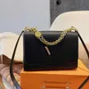 Designer Bags V Lock Flap Handbag Black Twist Shoulder Lady Genuine Leather Crossbody Bag Totes