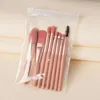 Pinceaux de maquillage 8 pièces fond de teint de voyage poudre sourcil brosse à cils cosmétiques Kit complet avec sac accessoires de beauté professionnels portables