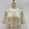 Abbigliamento etnico Abito da sera con paillettes avvolto in uno scialle vintage Top da donna con scrub a strati sottili per ballo di fine anno