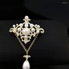 Brooches 1717 French French Vintage Court Pearl Brooch Luxury Women's Robe Costume Collieur à nœud papillon