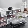 Storage Boxes Bins Acrylic Cosmetics Box Makeup Organizer Drawer Desktop Transparent Dustproof Lipstick Brush Mask Rack 231215