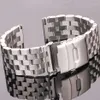 Watch Bands Solid Stainless Steel Strap Bracelet 18mm 20mm 22mm 24mm Women Men Silver Brushed Metal Watchband Accessories286F