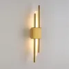 Lâmpadas de parede Modern elegante bronze ouro e preto 50cm tubo LED lâmpada para sala de estar corredor corredor quarto arandelas luminária3071
