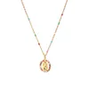 Pendant Necklaces Holy Virgin Mary Necklace Religion Hollow Out Color CZ Eikon Charm Stainless Steel Gold Plated Chain Choker Jewelry Gift