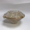 Bolsos de noche Forma de diamante femenino Ahueca hacia fuera los diamantes de imitación Fiesta Embrague Monedero nupcial Boda Cristal Mujeres Embragues Bolsos Lady289k