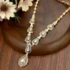 Pendant Necklaces Neovisoon Fashion Crystal Necklace Wedding Jewelry For Women Morocco Algeria Caftan Arab Bridal Bijoux Gift