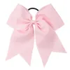 Hårtillbehör NCMAMA 25st/Lot 7 "Solid Cheer Bows Färgglada elastiska hårband Grosgrain Pononytail Cheer Hairbow For Kids Girls Hair Accessories 231215