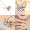 Pendentif Colliers Angel Kiss 1 Ct Moissanite S925 Sier Clavicule Lady Collier Engagement Anniversaire Cadeau Drop Livraison Bijoux Stylo Dhdgw