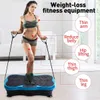 Steppers 200KG exercice Fitness mince Vibration Machine formateur plaque plate-forme corps Shaper 99 niveaux de vitesse avec bandes de résistance 231214