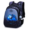 Sacos escolares dos desenhos animados 3D futebol crianças mochila ortopédica mochilas escolares primárias para crianças grau reflexivo 1-3-4 grande saco de livro pacote 231214