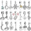 925 Sterling Silver fit women charms Bracelet beads charm pendant Moon Tree Snowflake Crown Cup