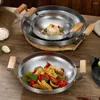 Pans Korean Pot Cooking Pan Kitchen Supply Alcohol Small Pots Stainless Steel For Individual Dry Wok