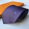 NIEUWE Designer 100 Tie Silk Ntralte Zwart Blue Jacquard Hand geweven voor mannen Wedding Casual en busines Ely Purse Louiselies Vittonlies SL55