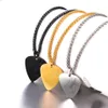 U7 StainlSteel Guitar Pick Necklace Pick Pendant Music Lover Musician's Gift for Guitar Player P1191 X0707278b