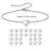 Bracelets porte-bonheur femmes mode lettre A initiale coeur bracelets de cheville pour chaîne de cheville Bracelet quotidien correspondant bijoux simples