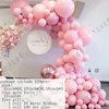 120pcs Pastel Macaron Roze Gouden Ballon Decoratie Achtergrond Rose Goud 4d Folie Ballonnen Slinger Boog Kit Voor Bruiloft Globo T20289c