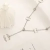 Gold Love Pendant Necklace 18K Gold Chain Choker Womens smycken bröllopsfest gåva halsband Ny stil rostfritt stål halsband grossist