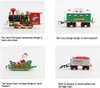 Train électrique RC sur piste électrique, voiture jouet pour arbre de Noël, modèle ferroviaire, transport avec musique, cadeaux de Noël du père Noël 231215