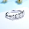 Bröllopsringar Kuololit 1.5CT 585 14K 10K Vittguldringar för kvinnor Round OEC Brilliant Solitaire Full Wedding Luxury Band 231214