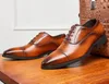 Kwaliteit Men Top kledingschoenen Echt lederen veter trouwkantoor Party Designer Flats mannelijk formele oxford schoenen maat 38-45