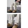 Calças masculinas verão kpop moda estilo harajuku fino ajuste calças soltas casuais todos os jogos carga americana perna reta
