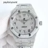 Audemar Pigue Watch AP Diamond Watches باهظة الثمن من الماس الكامل الرجال مشاهدة AP MenWatch Auto Wristwatch 62oi عالية الجودة الحركة الميكانيكية Piglet Uhr Bust لأسفل Montr