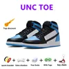 Mens basketskor UNC Toe Bred Patent Royal University Blue Black White Denim Invert Midnight Navy Light Smoke Grey Men Women Trainers Sport Sneakers