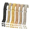Bracelets de montre Bande en acier inoxydable solide 12 mm 13 14 16 17 18 mm 19 20 mm 21 22 mm Bracelet de remplacement 3 rangées Bracelet avec outils 231214