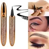 Combinazione di eyeliner per ombretti 1PC 2 in 1 Penna per eyeliner autoadesiva ad asciugatura rapida a lunga durata Senza colla Matita adesiva per ciglia non in fiore 231215