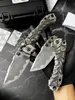 Specialerbjudande avancerad MBB T1 Strong Tactical Folding Knife Z-Wear Titanium Coating Stone Wash Blade CNC TC4 Titanium Alloy Handle Large Survival Folder Knives