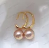 Dangle Earrings Z12661 A 10.5mm Pink Lavender Round Keshi Edison Pearl Earring