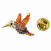 Brooches 12pcs A Lot Colorful Rhinestone Enamel Small Bird Pins Weddings Brooch Jewelry Gift C102174