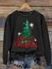 Men s Tracksuits 2024 Christmas Tree WomenS Sweatshirt Hoodie Autumn Winter O Neck Long Sleeve Sweater Pullovers Festival Female Clothing 231215