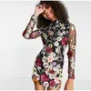 Casual Dresses HL 2023 High End Skirt Embroidered Lace Mini Dress For Women Fashion Half Collar Ladies Elegant Party Y2K