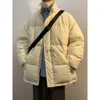 Męskie Parkas 2023 Zime Ined Cotton Cloes Solid Color Bread Snow Jaet Lapel Coats utrzymuj ciepło rozmiar S-2xlyolq