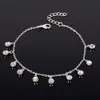 Simple Tennis Anklet for Women 14k Yellow Gold Cubic Zirconia Foot Leg Chain Ankle Bracelet Beach Jewelry Daily Wear