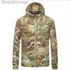 Andere Bekleidung Sommer Taktisches Kapuzen-Hauthemd Outdoor-Rückseite Reflektierender Streifen Fitness Angeln Jagd Sonnenschutz Militär Camo WindjackeL231215