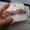 Barrettes à cheveux en cristal coloré pour femmes et filles, épingle à cheveux douce assortie à tout, accessoires de printemps