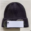 Bonnet / Skull Caps Designer Deux lentilles Lunettes Lunettes Bonnets Hommes Chapeaux tricotés Skl Outdoor Femmes Unie Bonnet d'hiver Noir Gris Bonnet Dr Dhncf