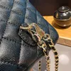 24c Caviar Designer Mochila Mulheres Bolsa de Grande Capacidade Luxo Corrente de Metal Bolsa de Ombro Mini Bolsa de Moda Clássico Diamante Bolsa Acolchoada Bolsa Crossbody Bolsa Escola