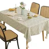 Table Cloth Light Luxury High End Atmosphere Cotton And Linen Fabric Art Dining Desk Coffee Tablecloth