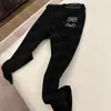 패션 플러시 데님 바지 디자이너 여성 청바지 벨트 디자인 슬림 한 검은 바지 소녀 LADY LONG PANT JEAN Streetwear