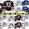 CUSTOM # 72 Maillot de hockey rétro inversé Tage Thompson # 27 Devon Levi Rasmus Dahlin Dylan Cozens Owen Power Kyle Okposo Alex Tuch Jack Quinn T